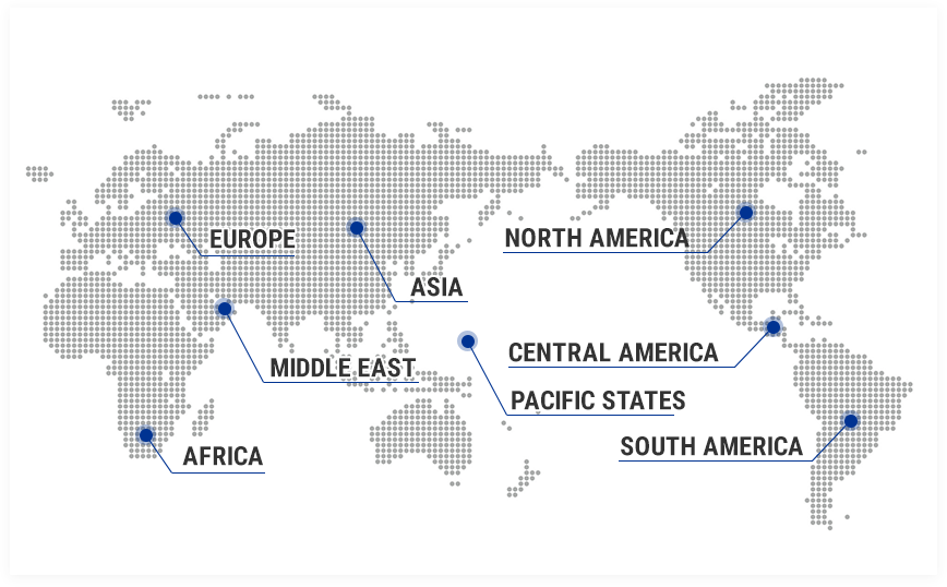 EUROPE MIDDLE EAST AFRICA NORTH AMERICA ASIA CENTRAL AMERICA PACIFIC STATE SOUTH AMERICA